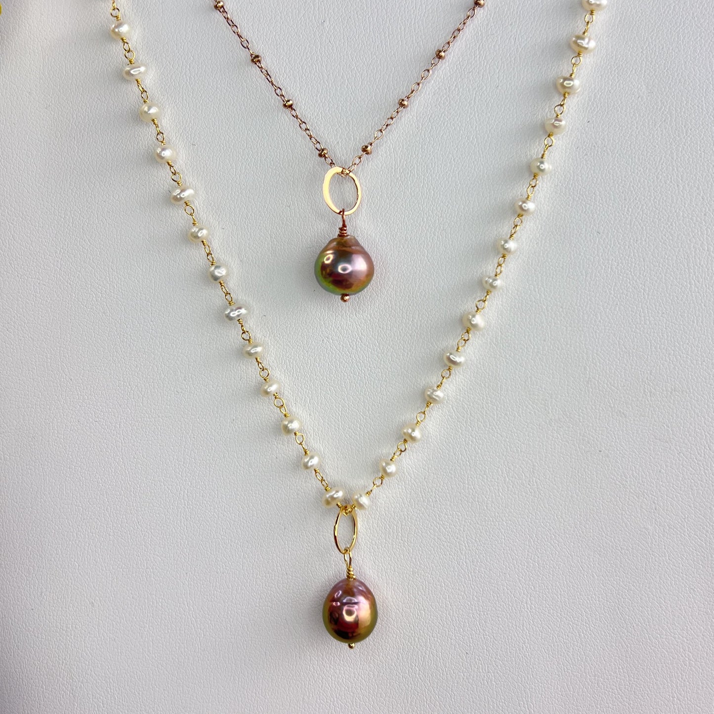 Edison Pearl and White Freshwater Pearl Necklace