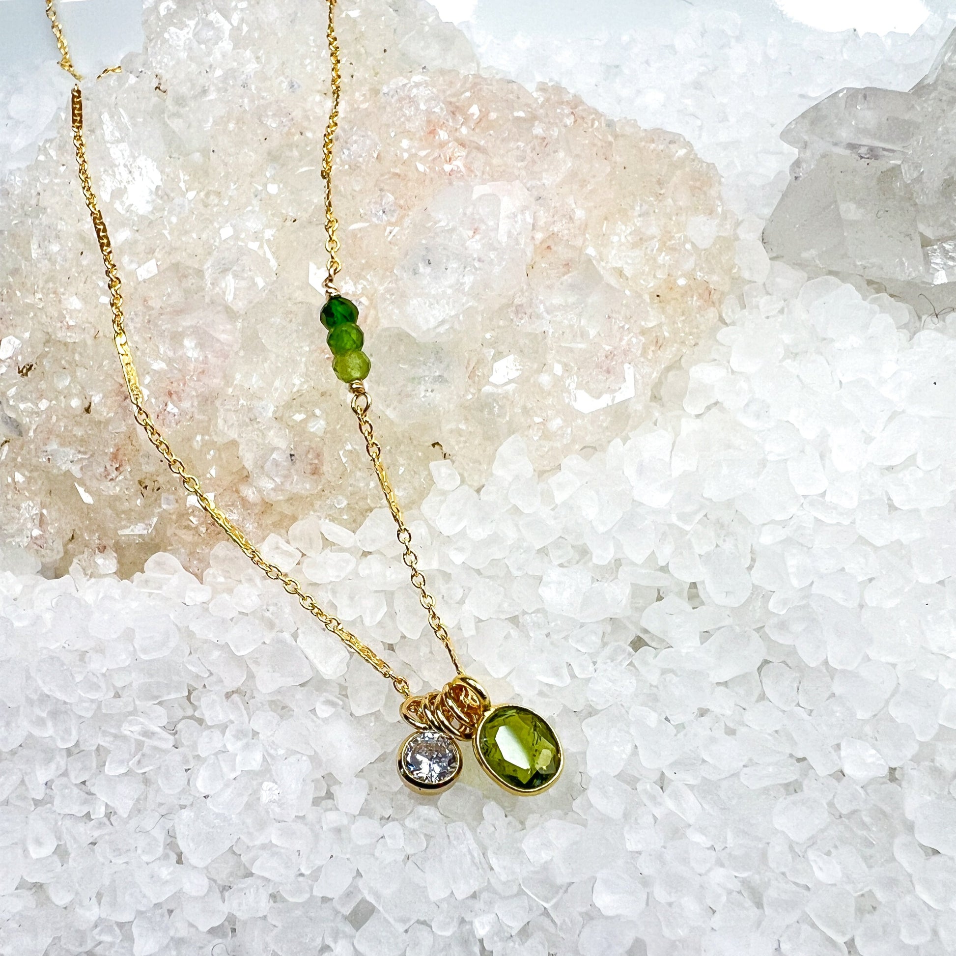 Green Tourmaline Gemstone Necklaces