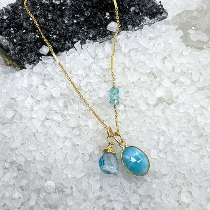 Larimar Gemstone Necklace