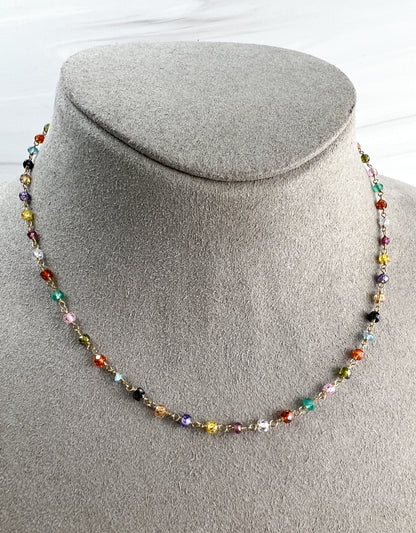 Multi-colored Quartz Necklace