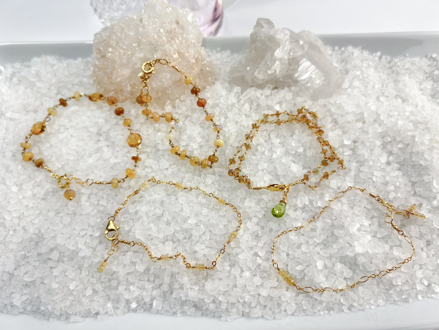 Opal & Citrine Station Bracelet