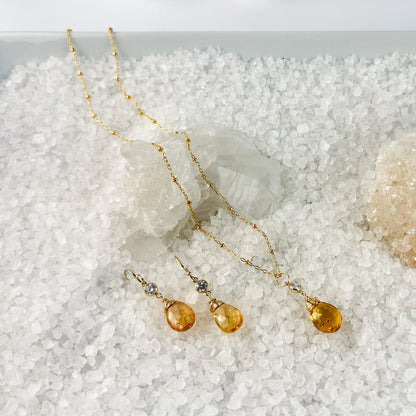 Imperial Topaz Necklace & Earring Set