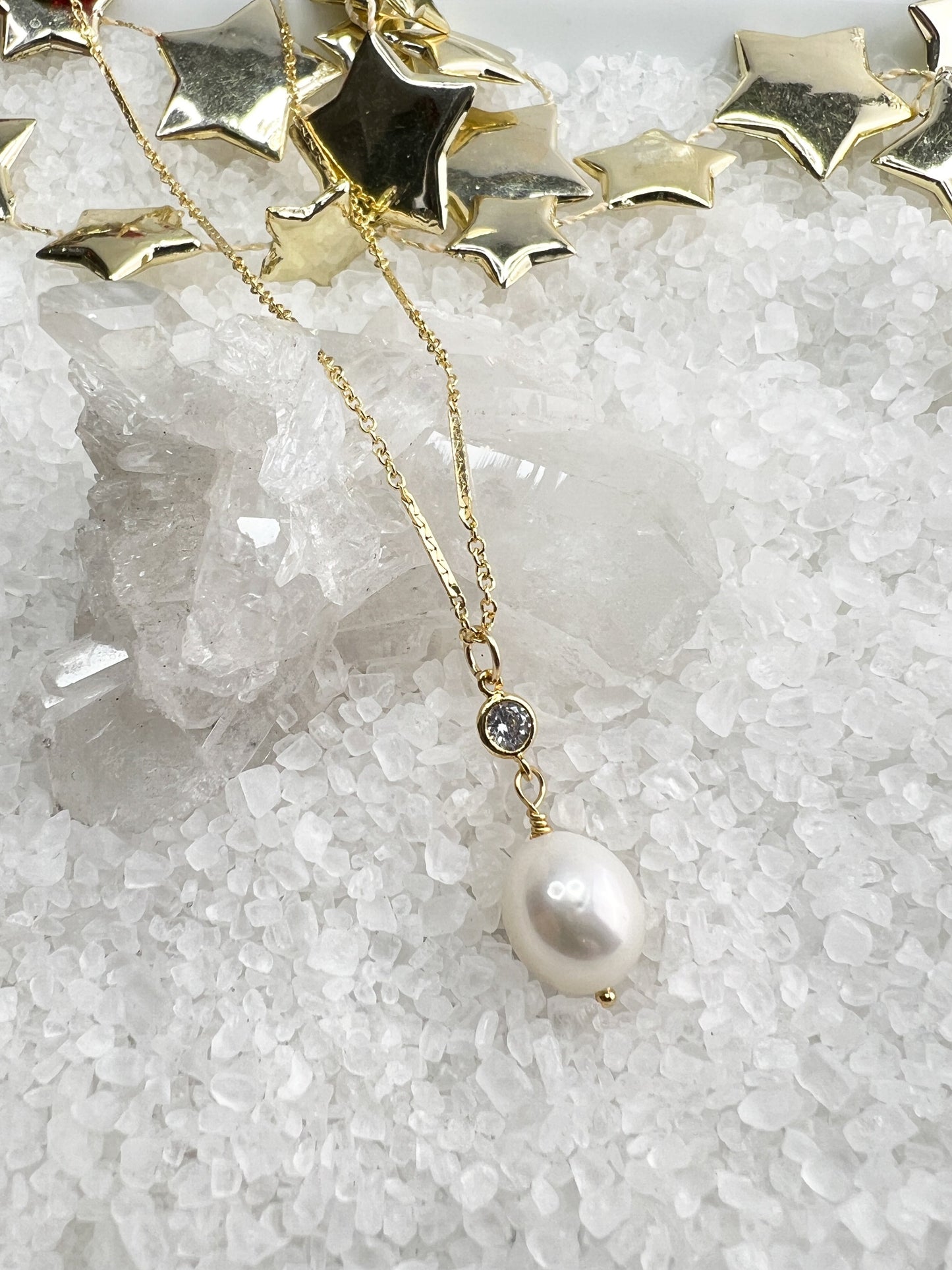 White Edison Pearl Necklace