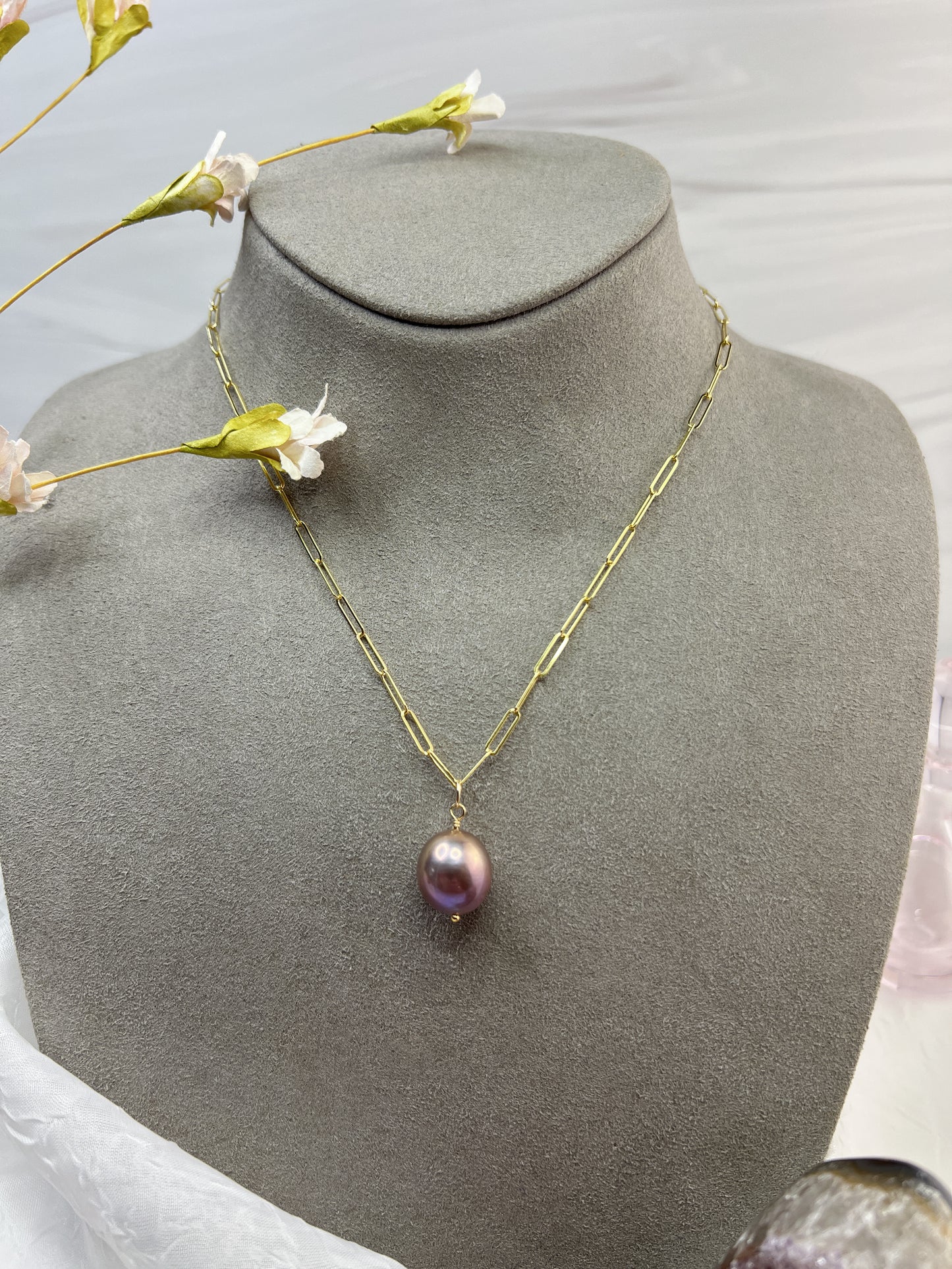 Purple Edison Pearl Necklace