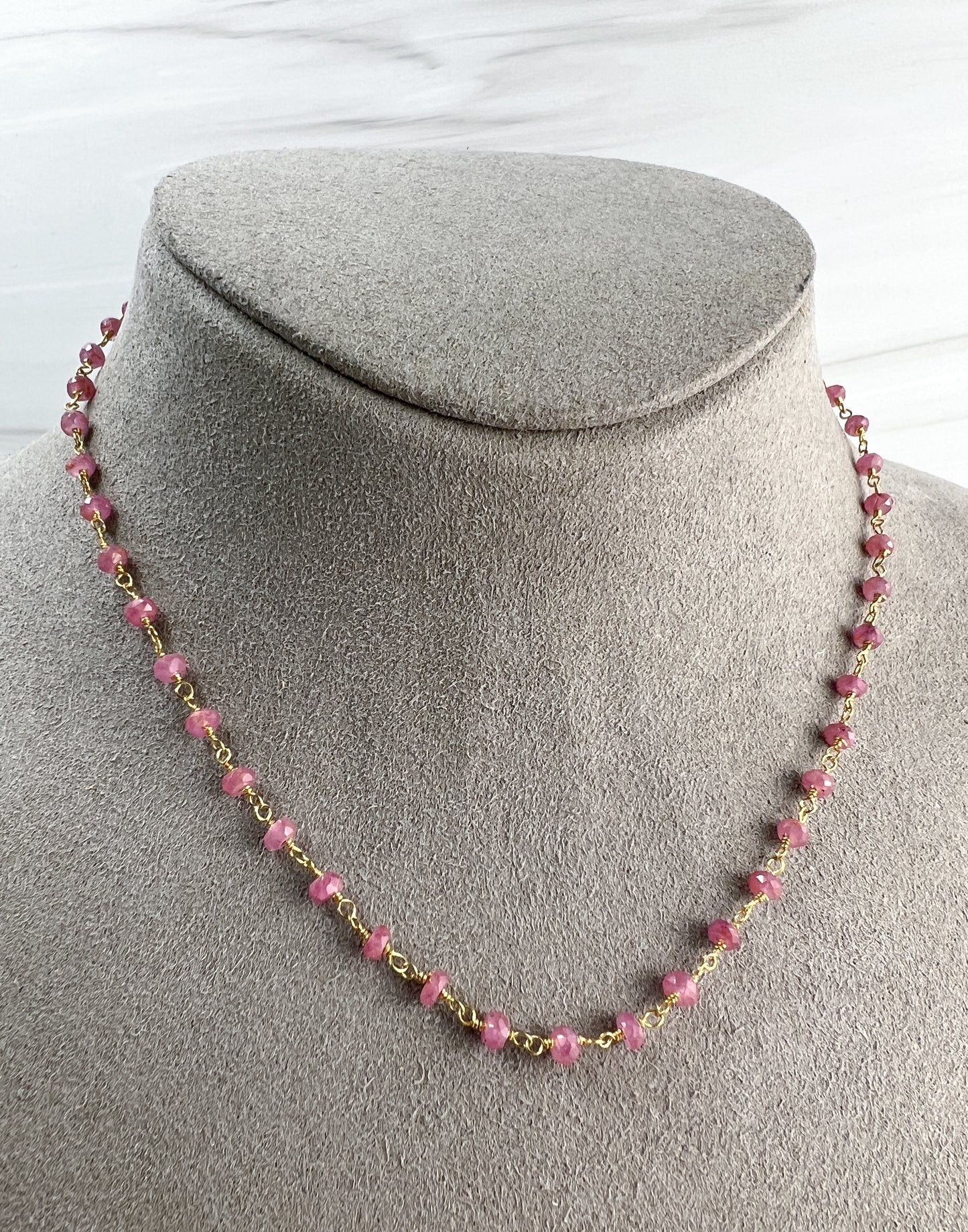 Pink Sapphire Necklace