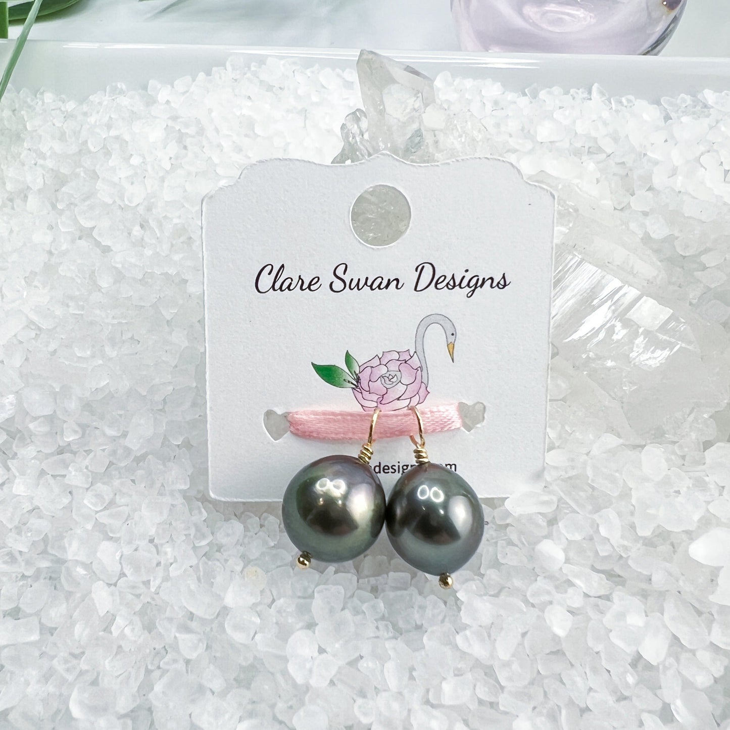 Tahitian Pearl Hoop Earrings