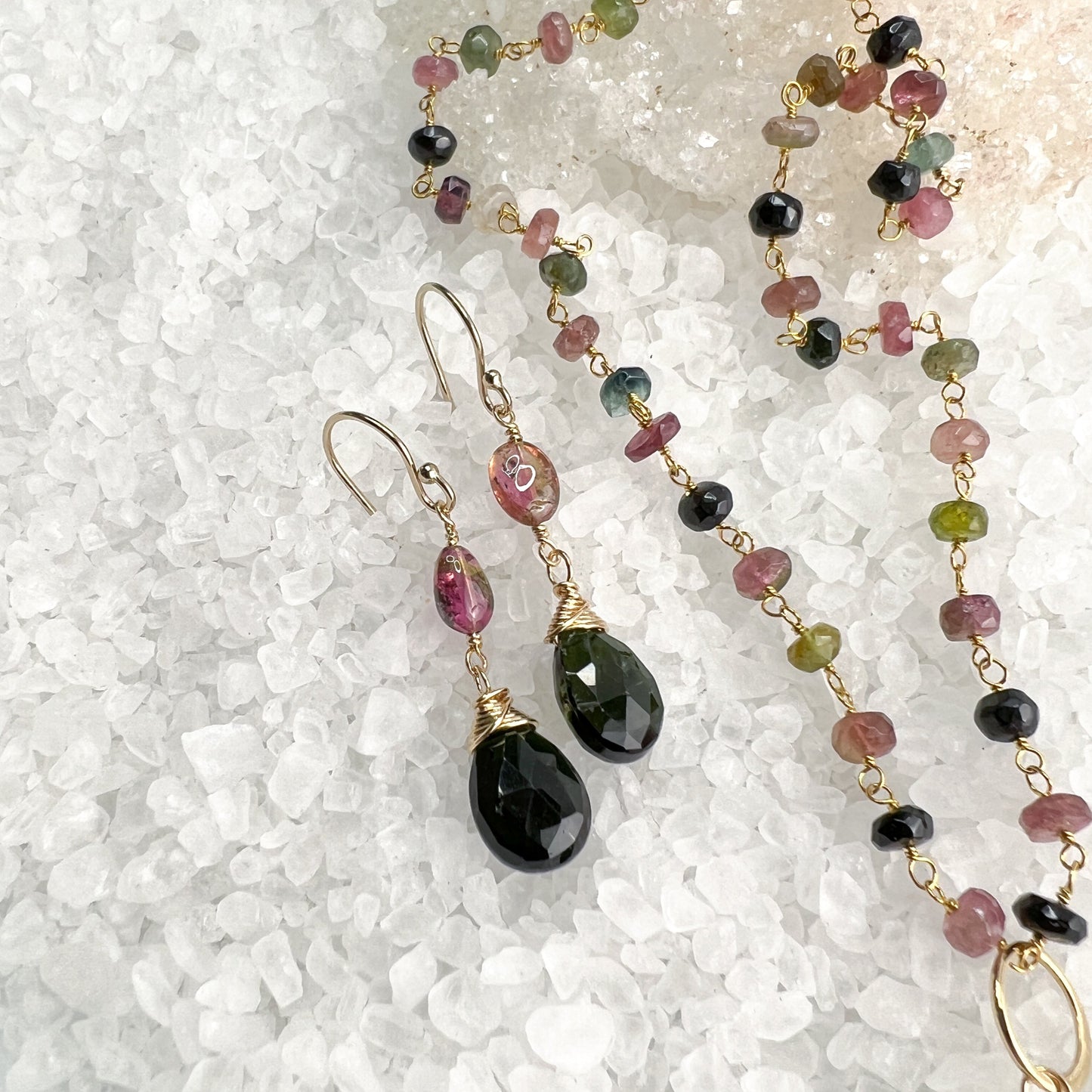 Watermelon Tourmaline Earrings