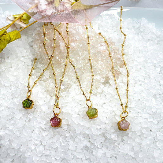 Tourmaline Flower Necklace