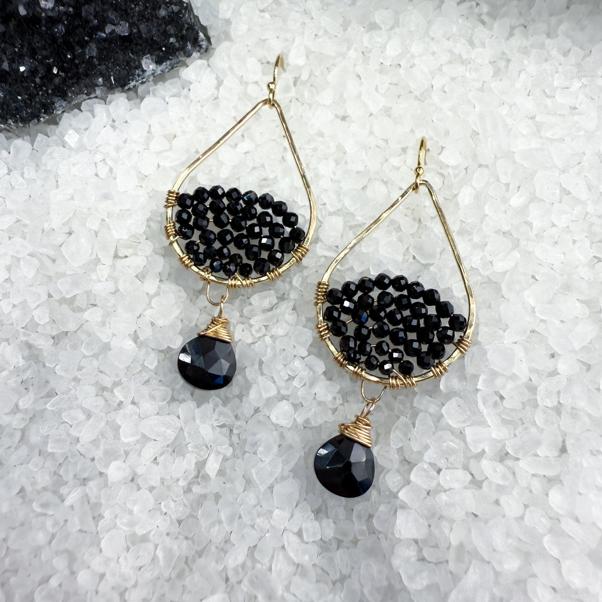 Black Spinel Earrings