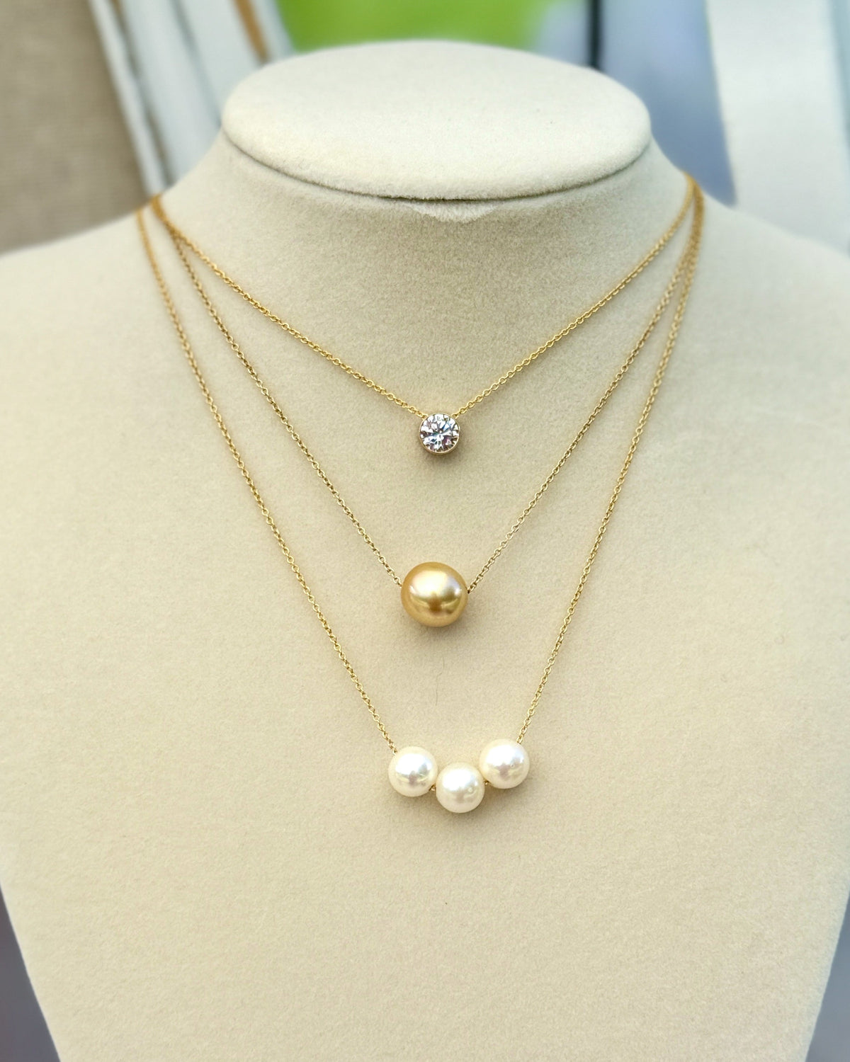 Gold-Filled CZ Solitaire Necklace