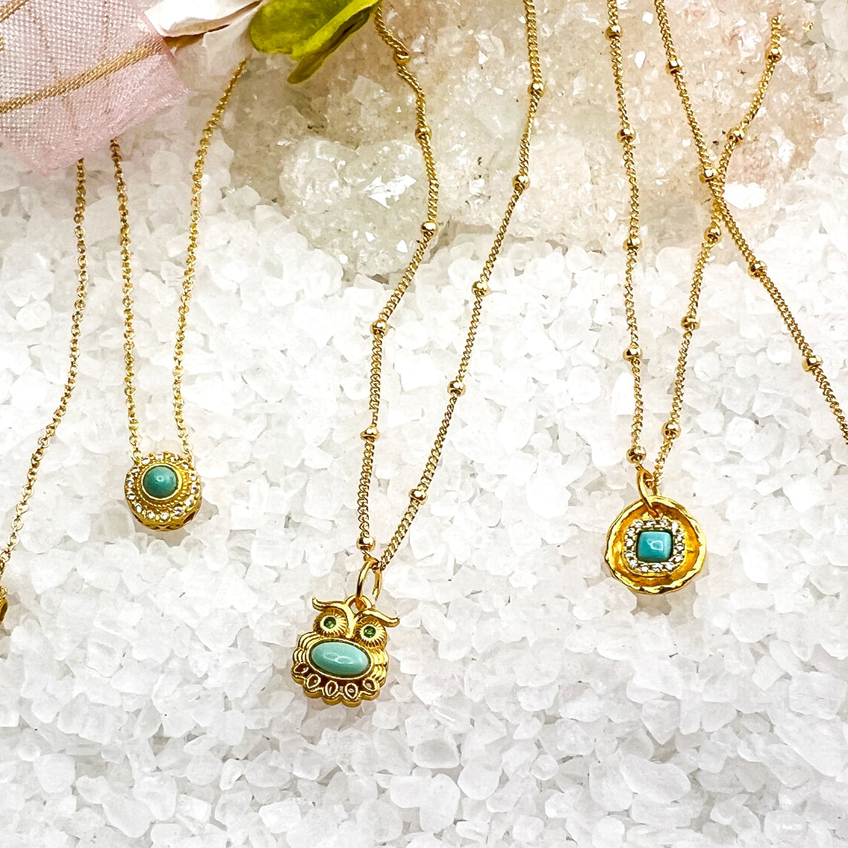 Turquoise Charm Necklaces