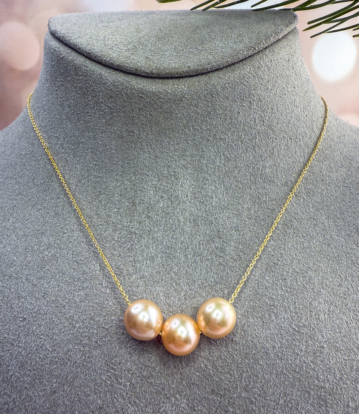 Edison Pearl Floating Trio Necklace