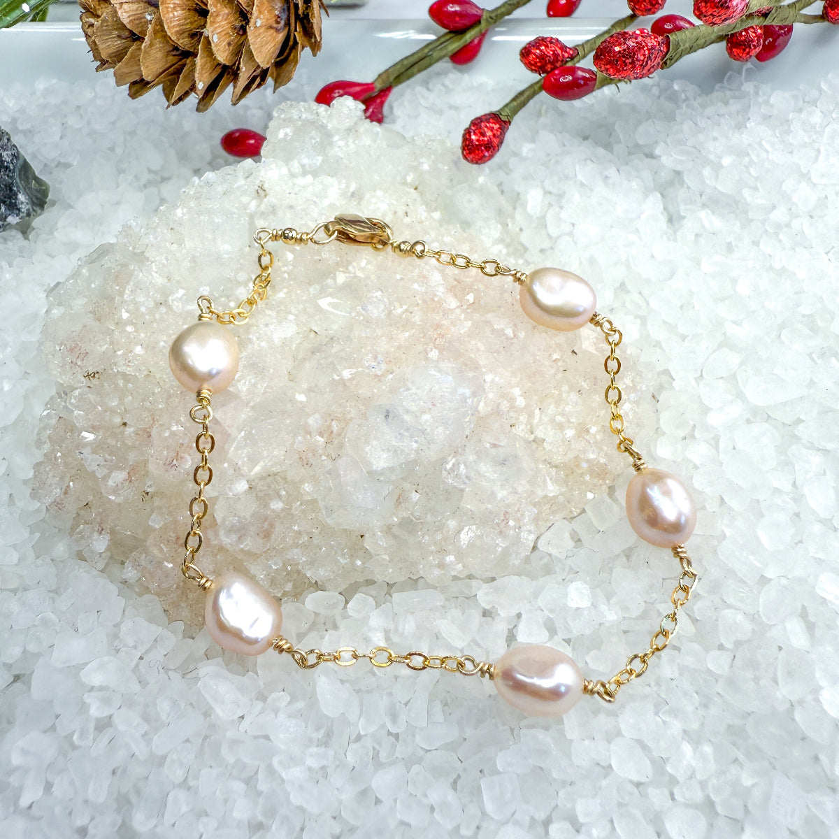 Blush Freshwater Pearl Bracelet