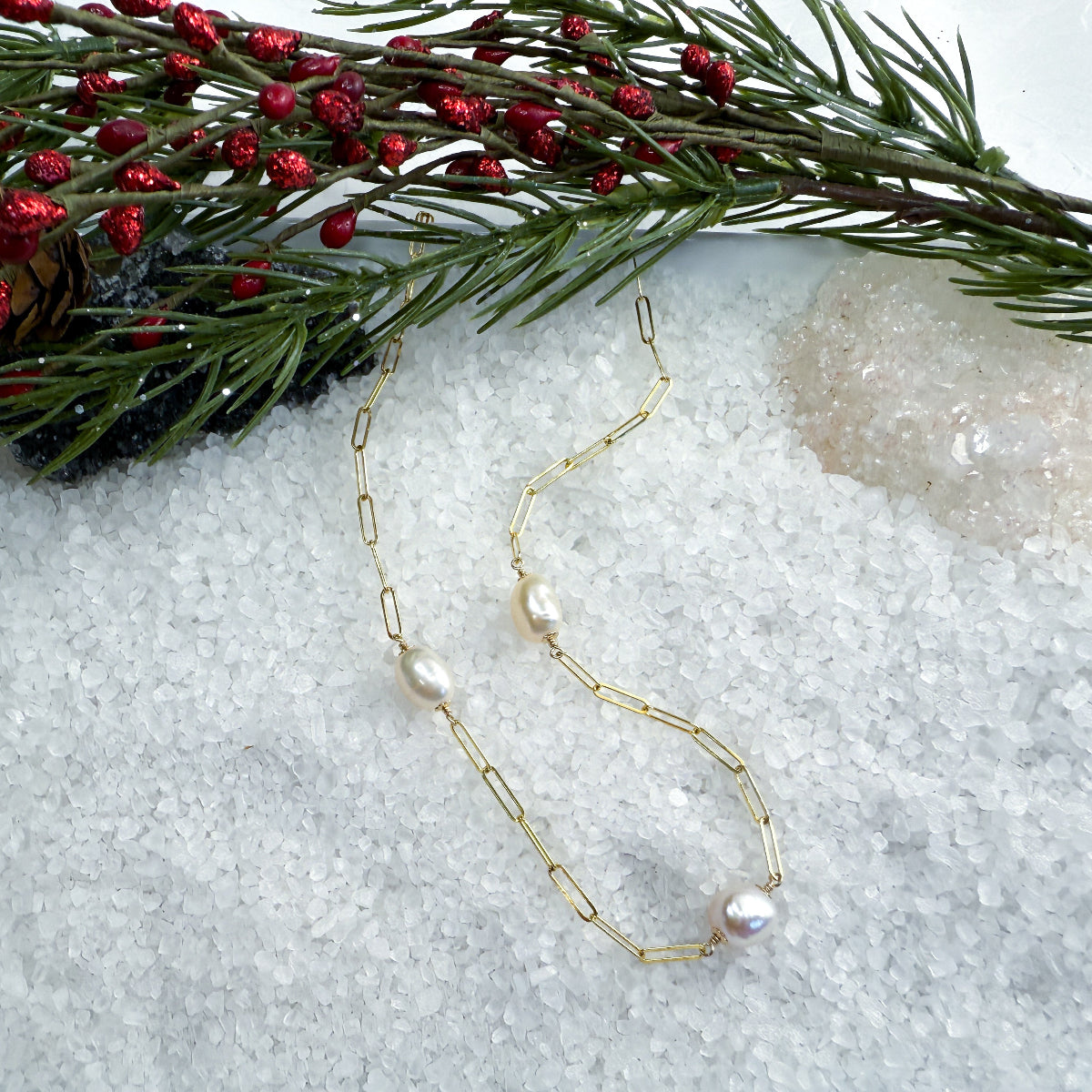 White Freshwater Pearl Necklace 