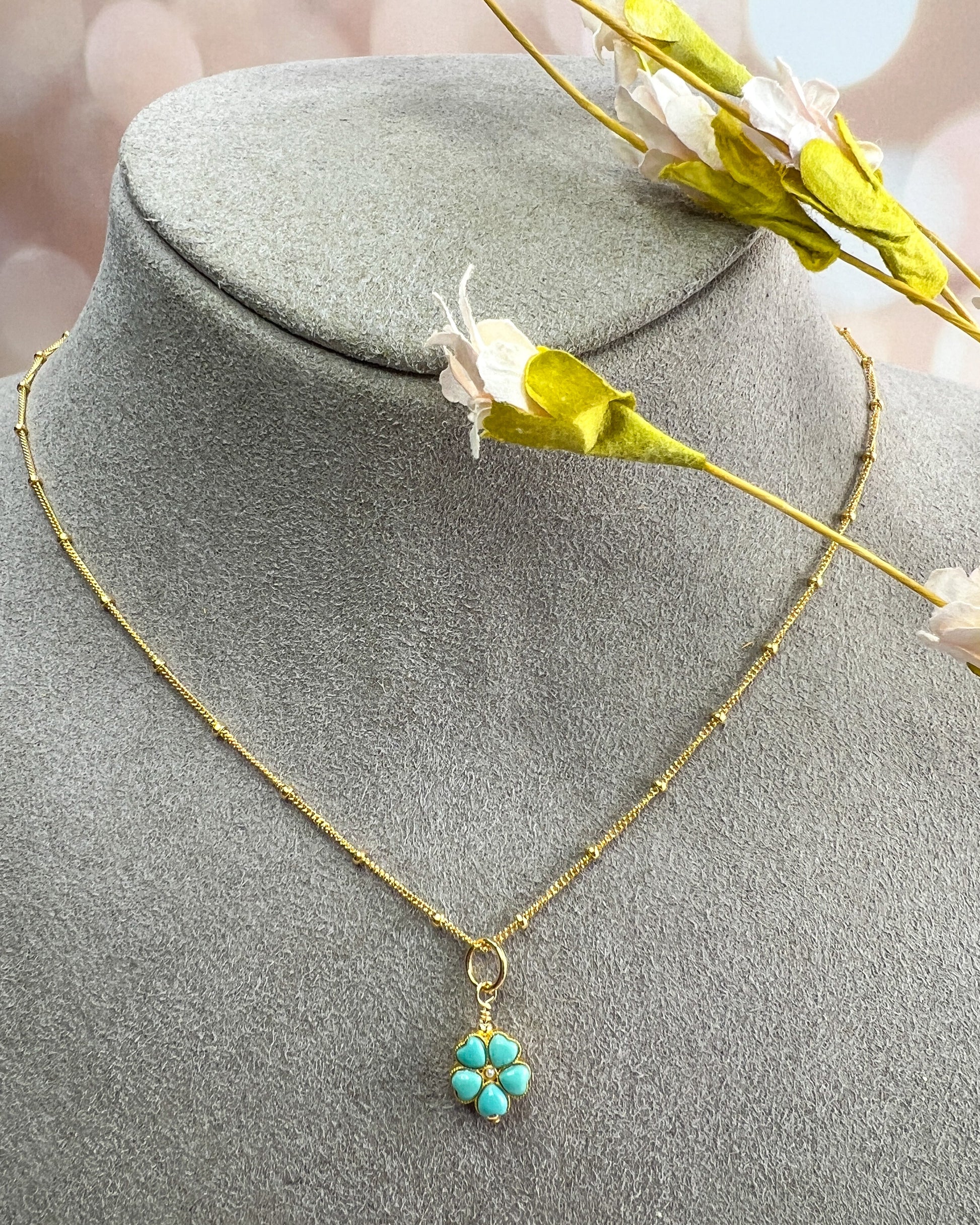 Turquoise Flower Necklace