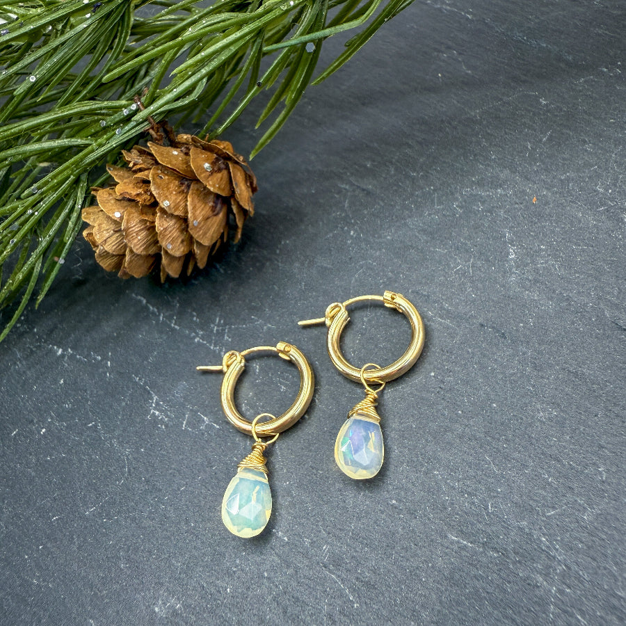 Opal Gemstone Earring Charms