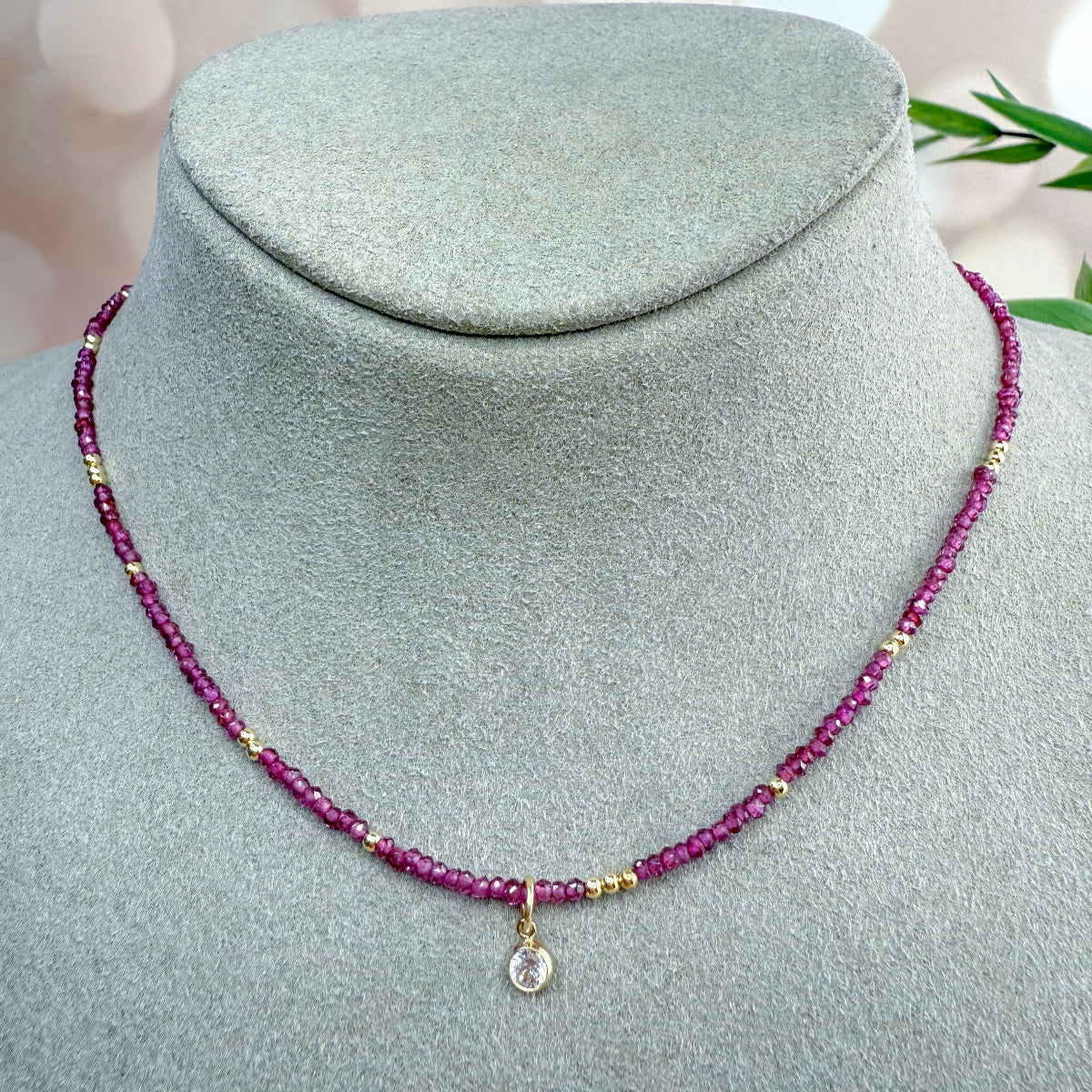 Garnet Gemstone Necklace