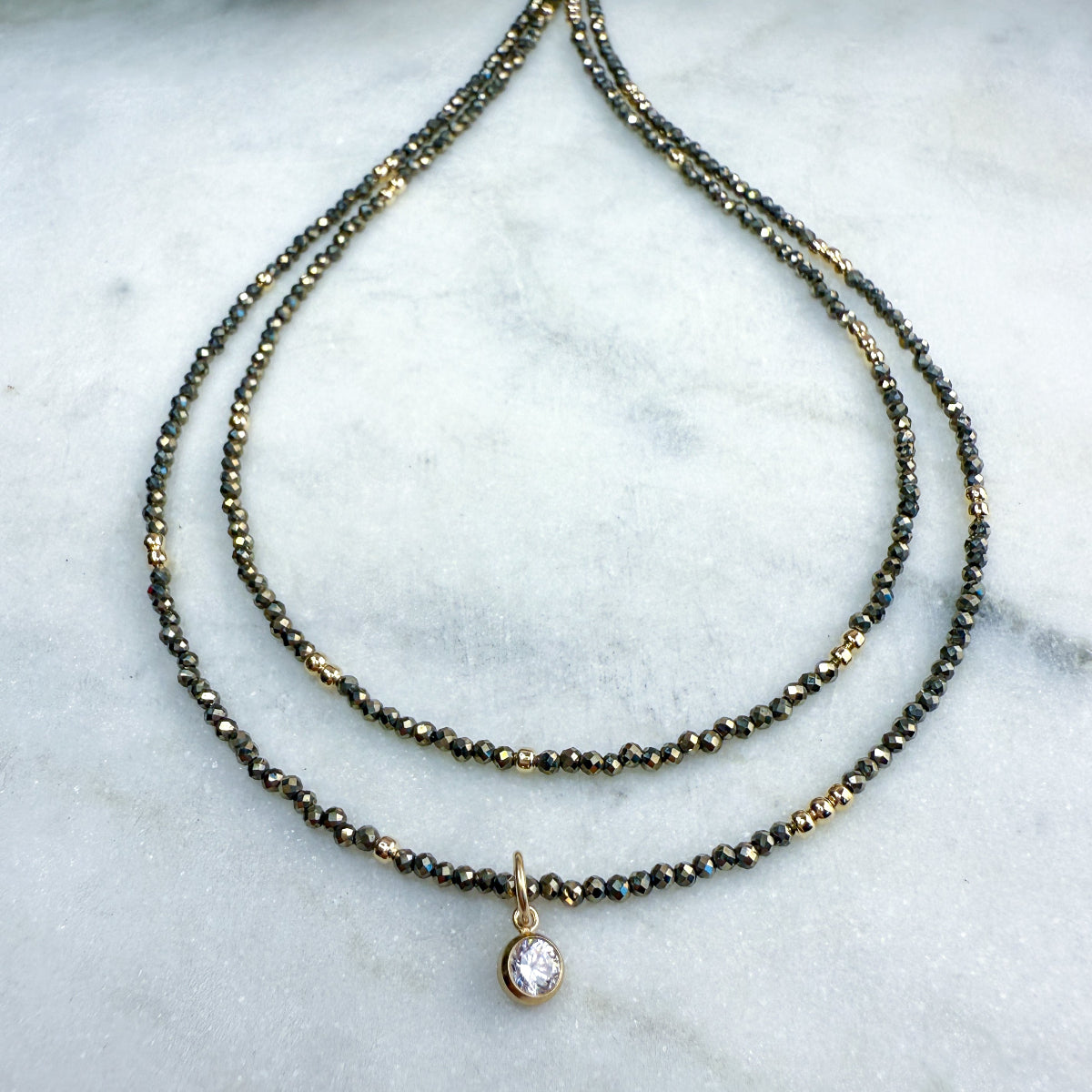 Pyrite Layering necklace
