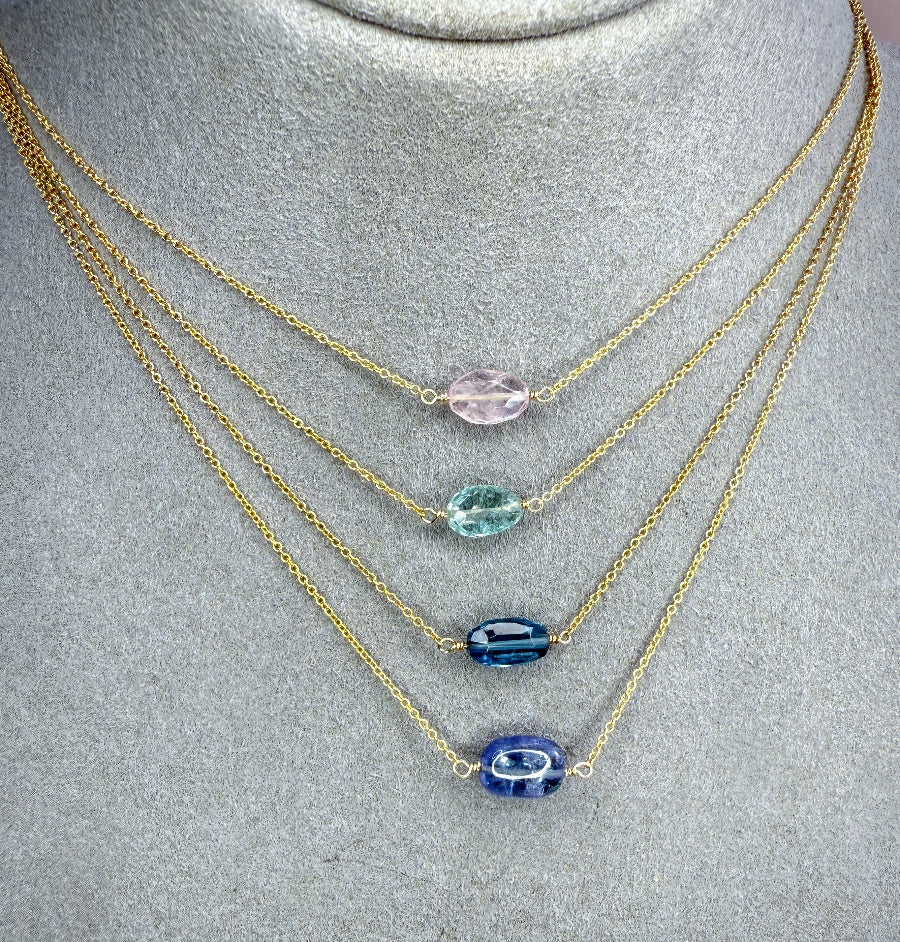 Colorful Gemstone Pendant Necklaces