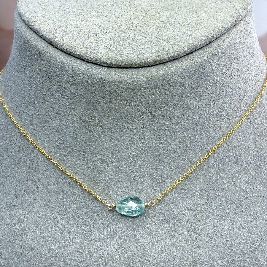 Aquamarine Gemstone Pendant Necklace