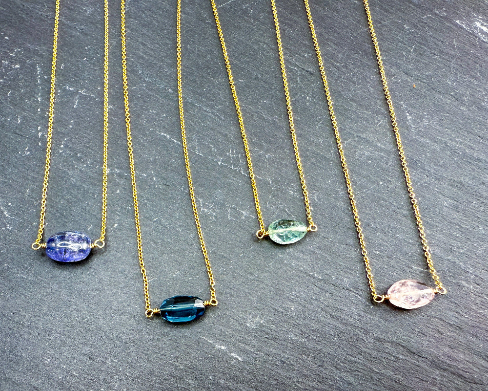 Colorful Gemstone Pendant Necklaces