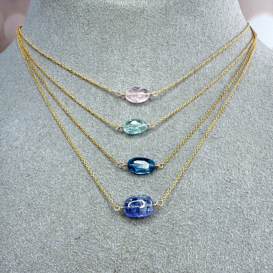 Colorful Gemstone Pendant Necklaces