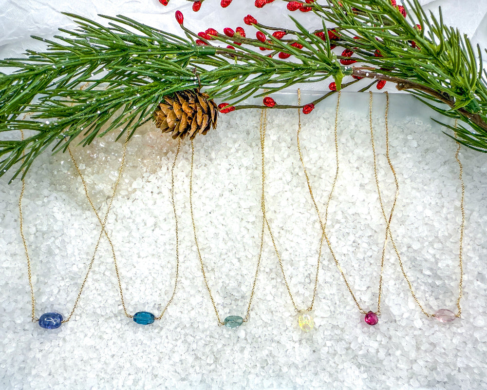 Colorful Gemstone Pendant Necklaces