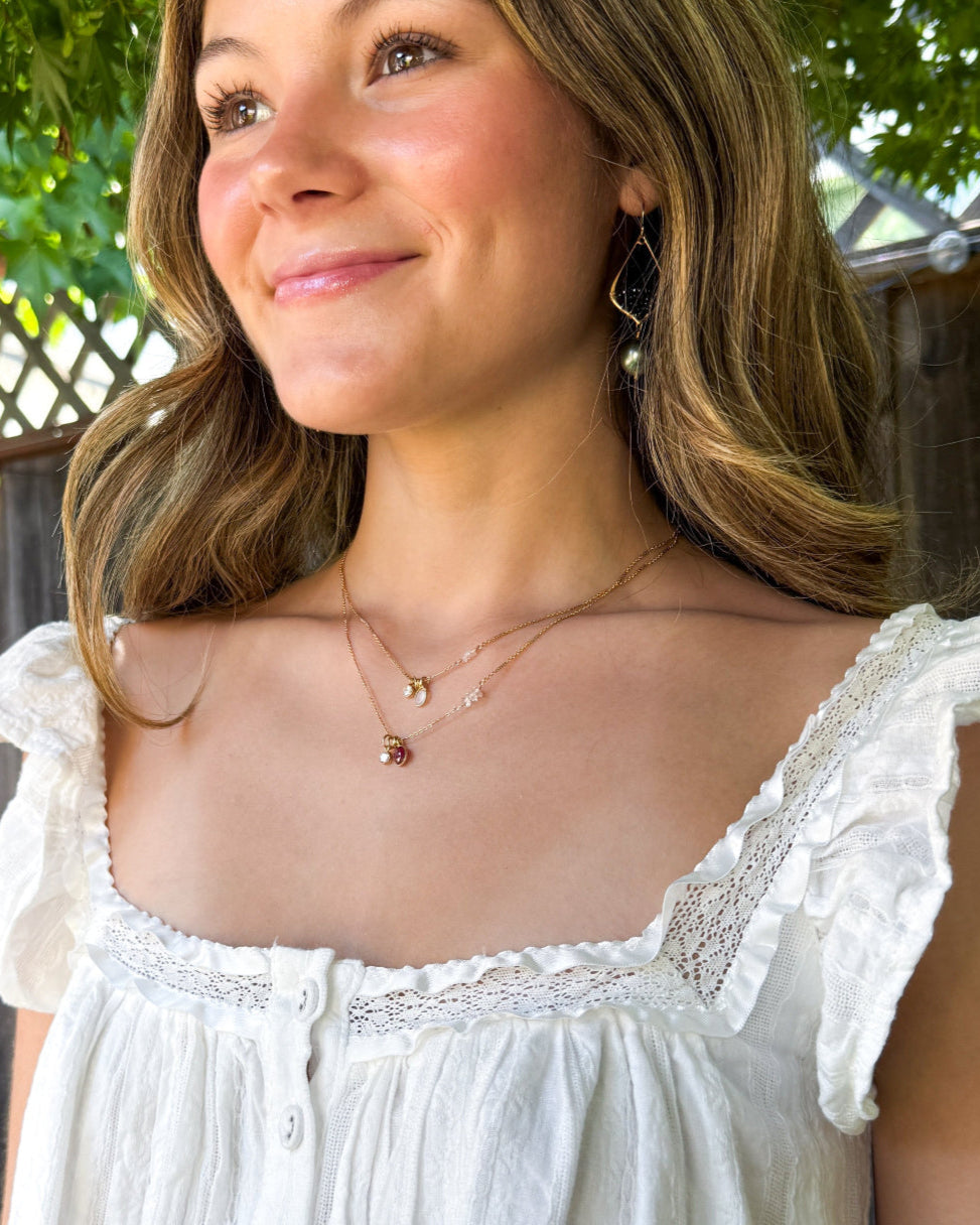 Gemstone & CZ necklaces