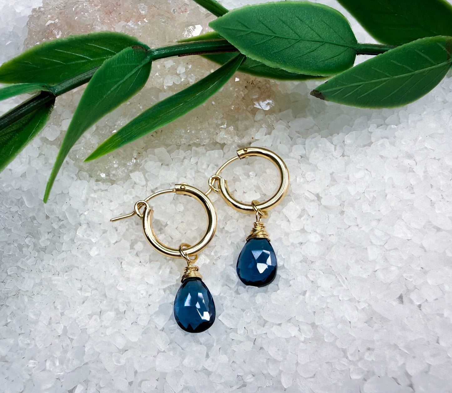 Gold Filled Hoop Earrings | Mix & Match Gemstone Charms | 3 Sizes