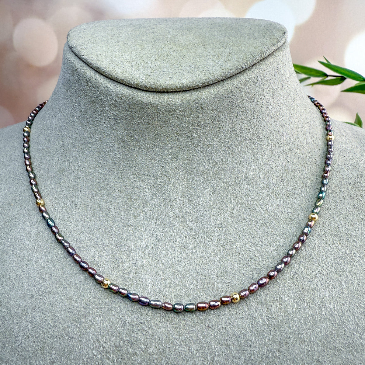 Pearl & Gold Bead Necklace
