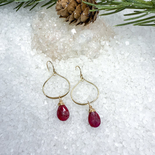 Ruby Teardrop earrings