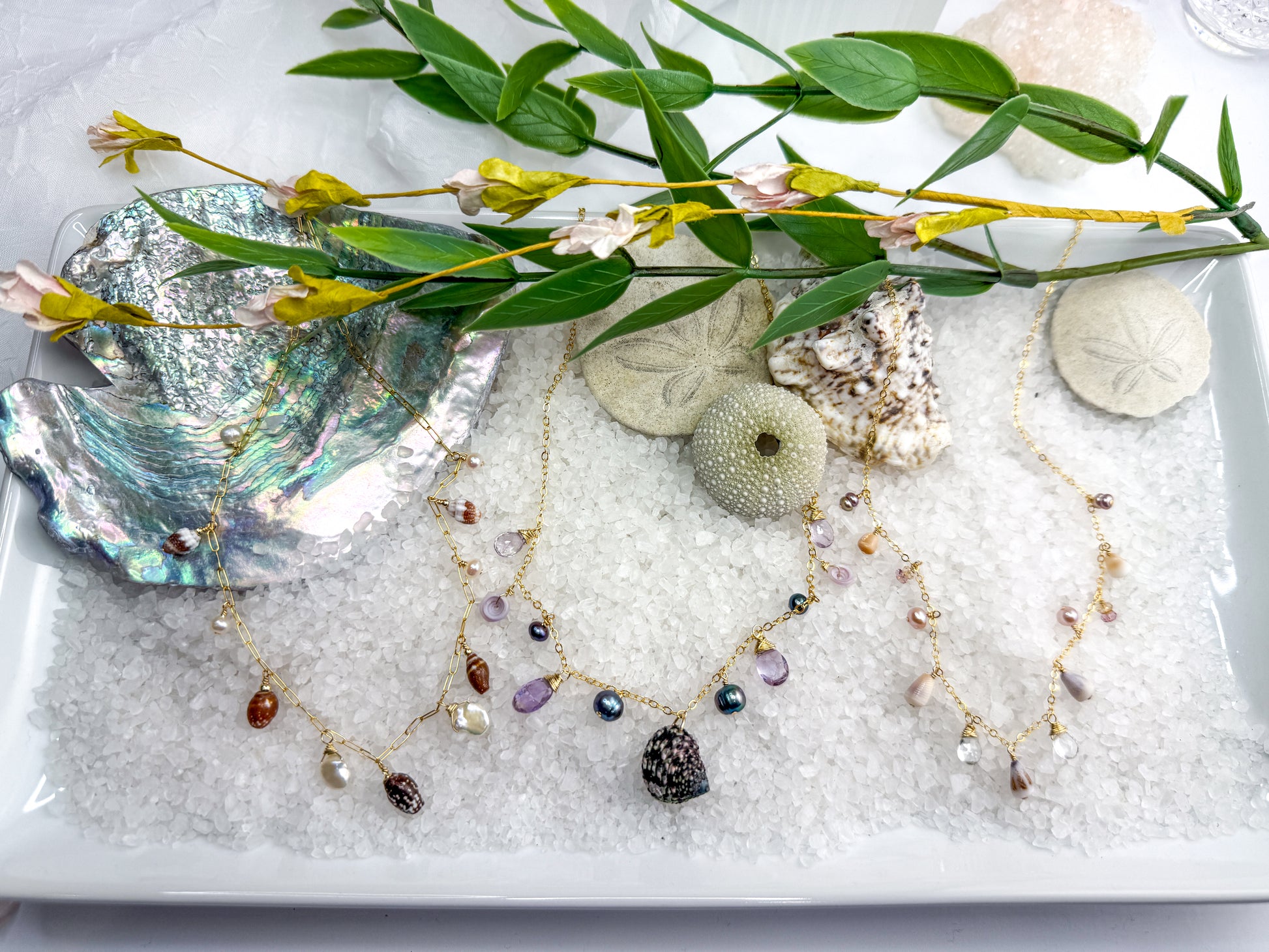 Shell necklaces