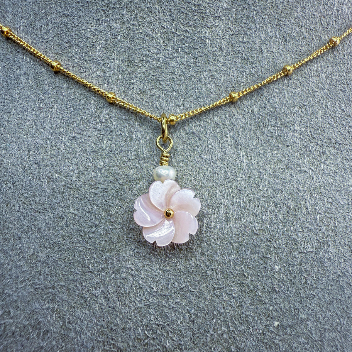 Pink Mother of Pearl Necklace