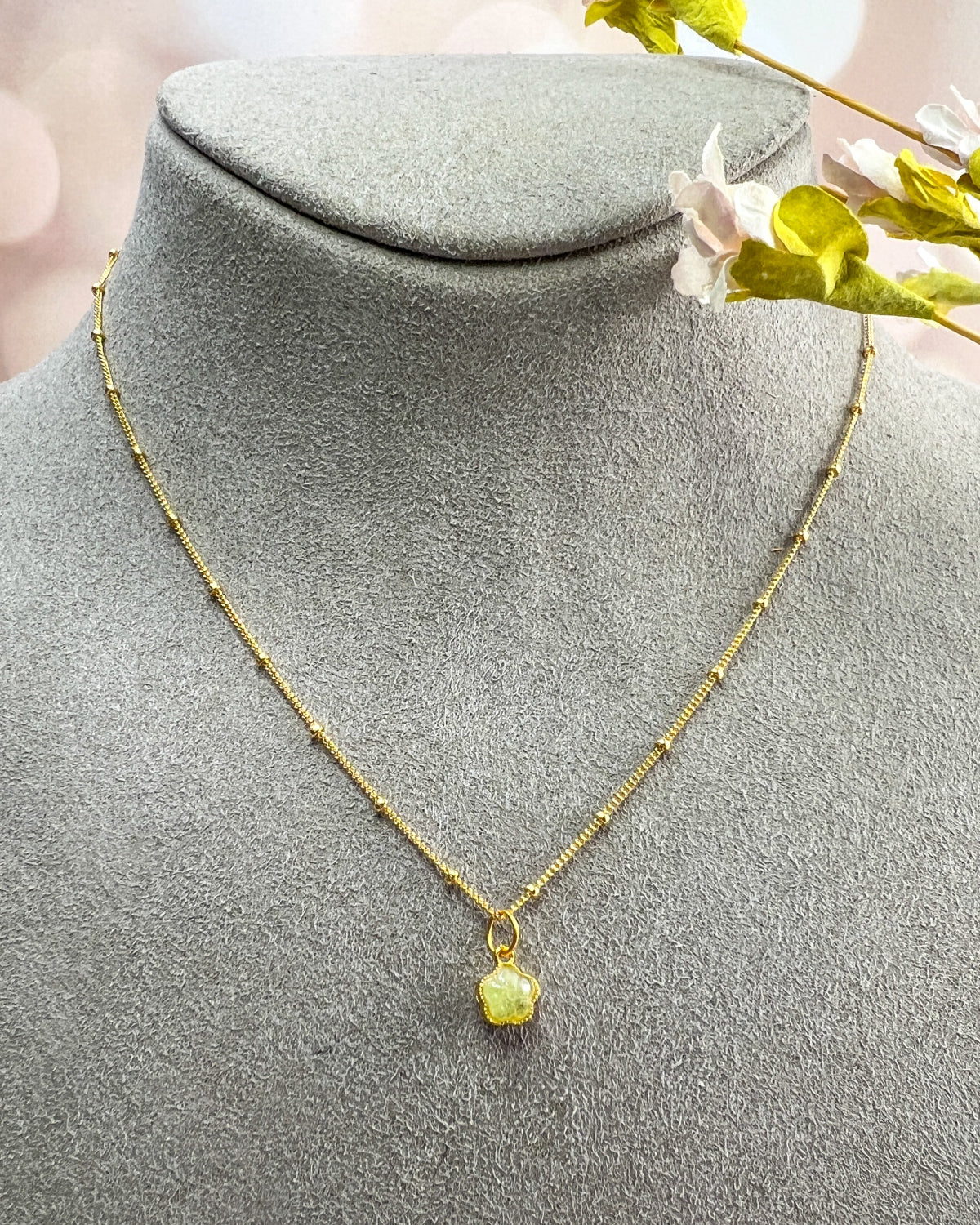 Tourmaline Flower Necklace