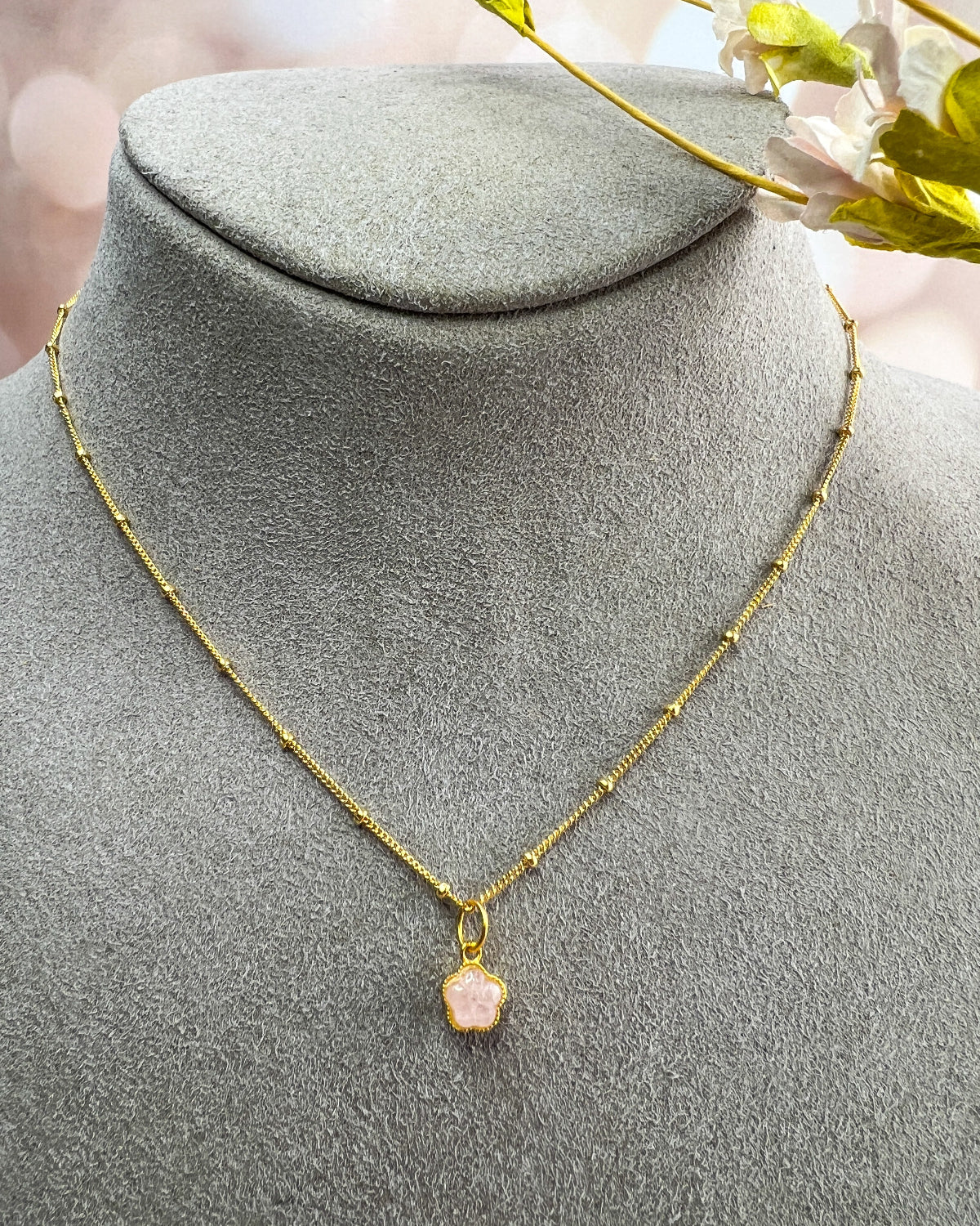 Tourmaline Flower Necklace