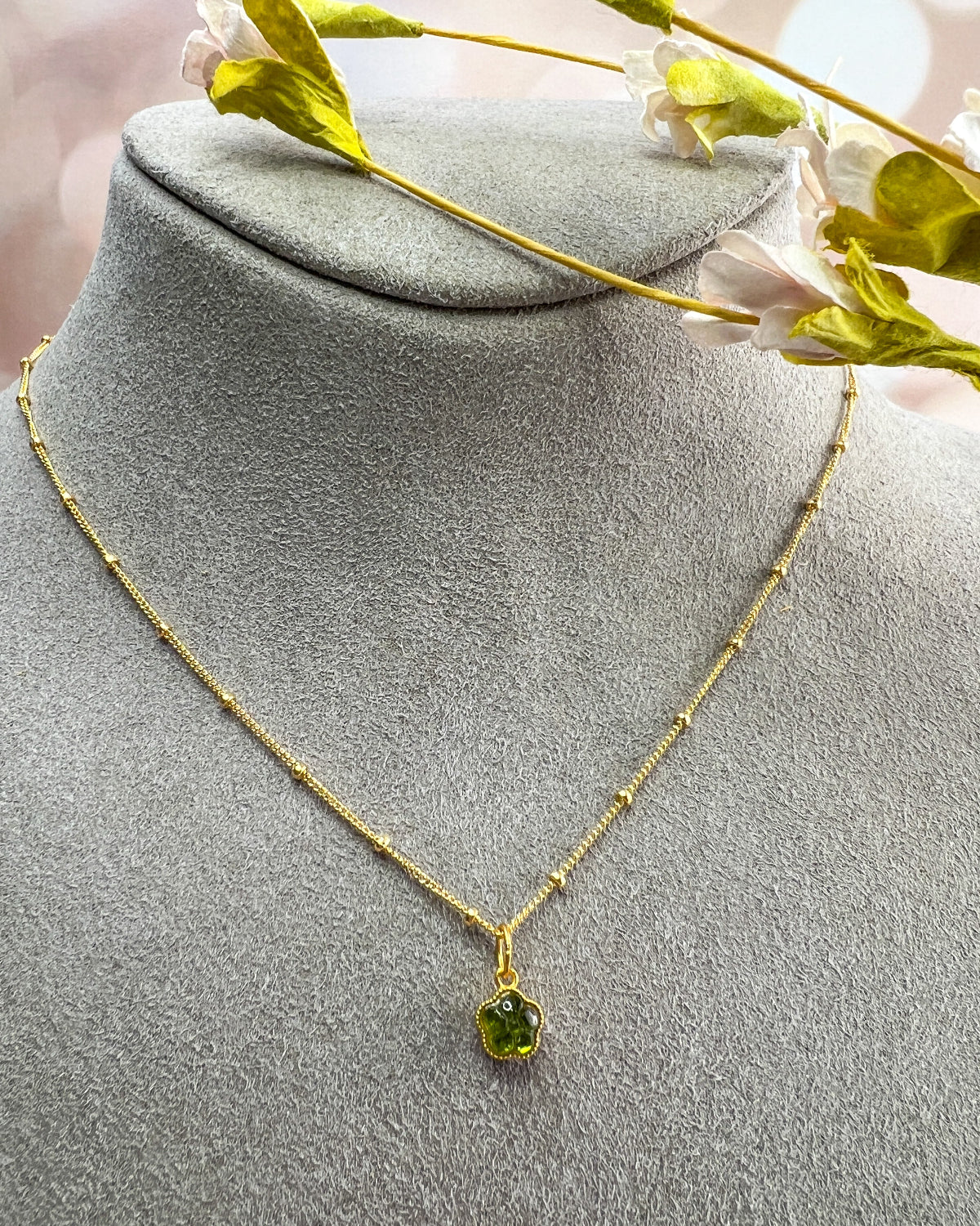 Tourmaline Flower Necklace