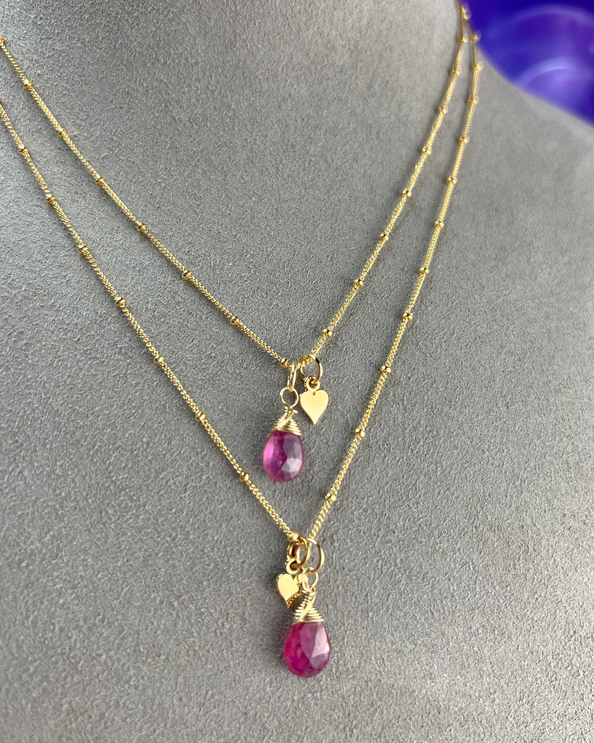 Pink Sapphire Necklaces