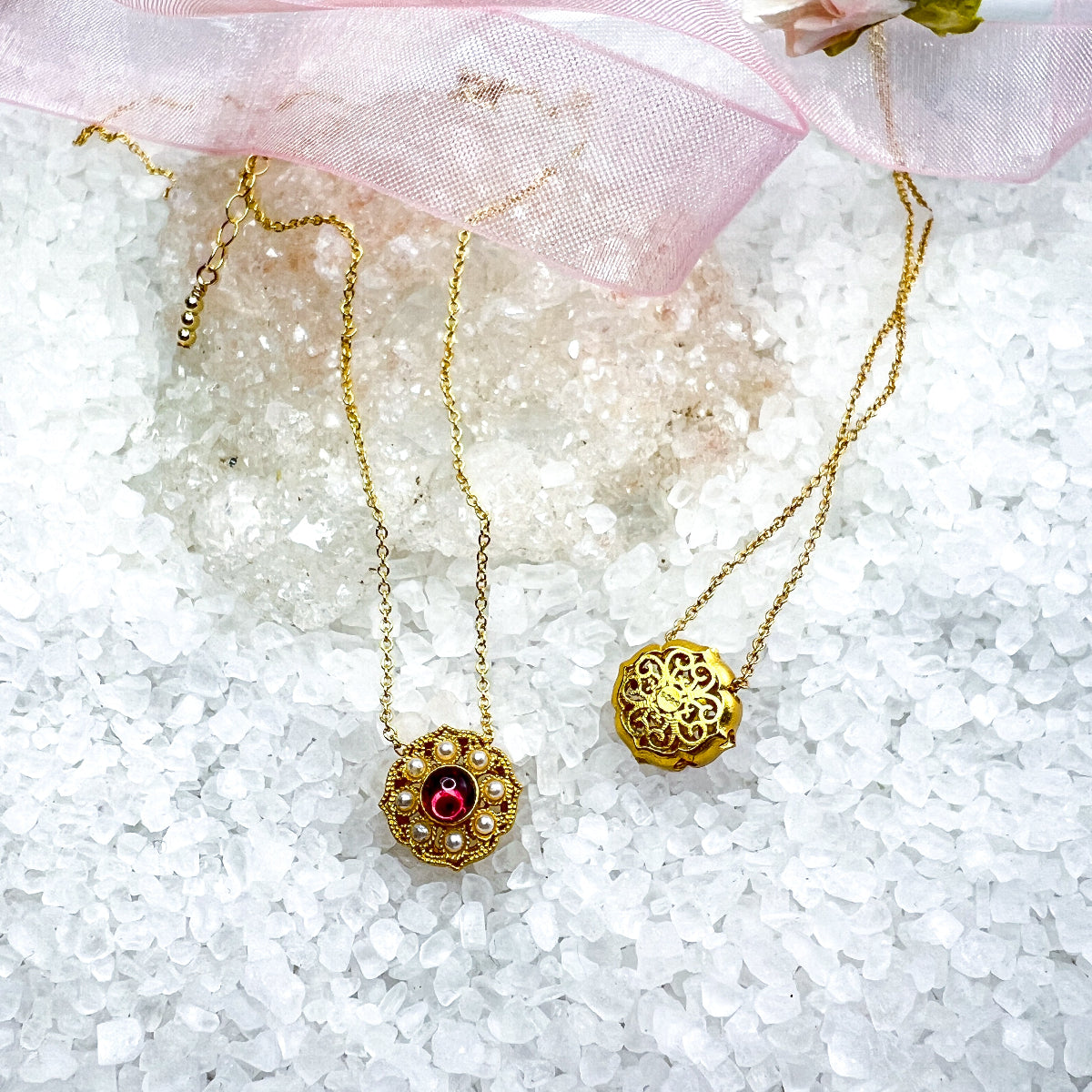 Tourmaline Flower necklace