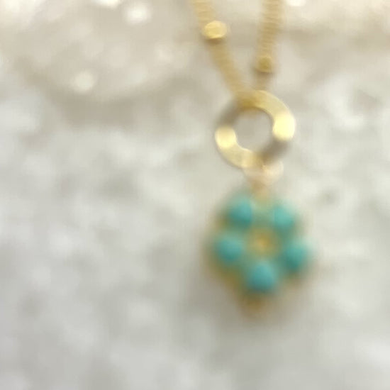 Turquoise Flower Necklace