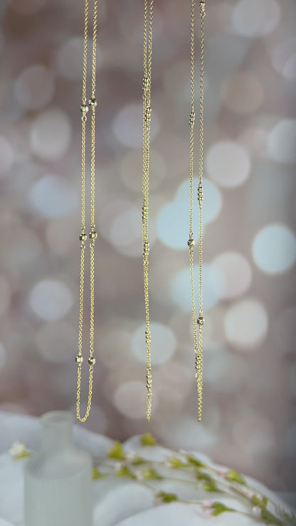 Gold Ball Station Necklace