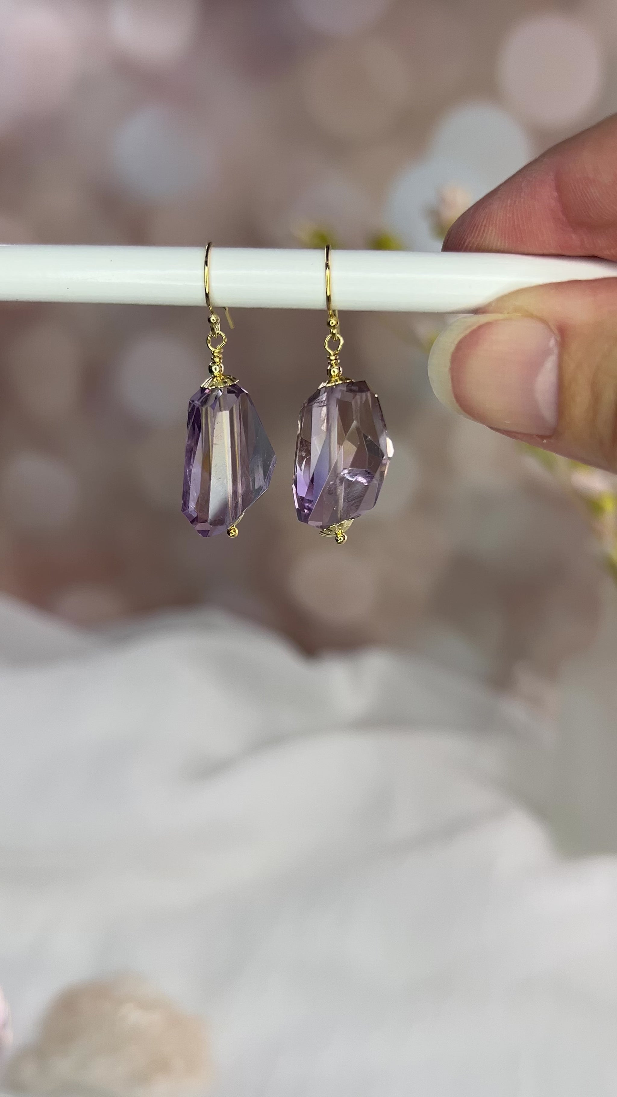 Ametrine Nugget  Earrings