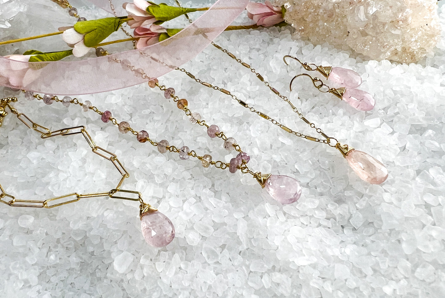 Morganite Link Bracelet