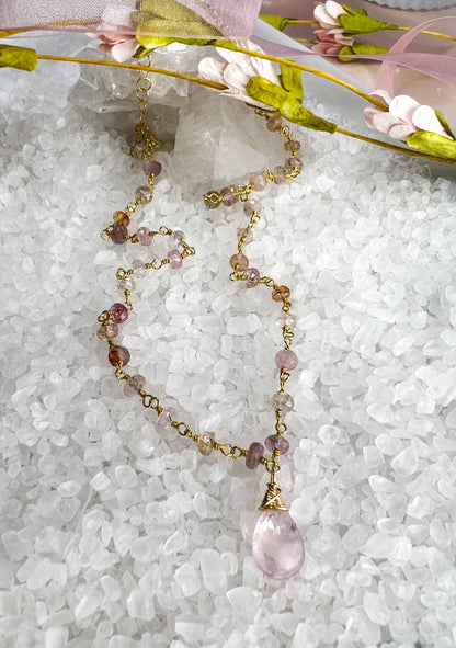 Morganite & Pink Topaz Necklace
