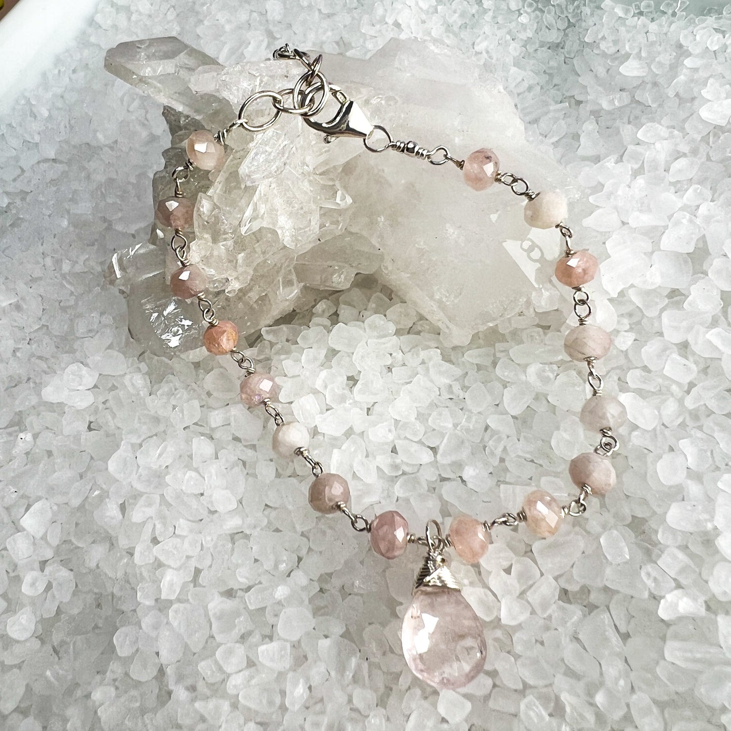 Rainbow Moonstone & Morganite Gift Set