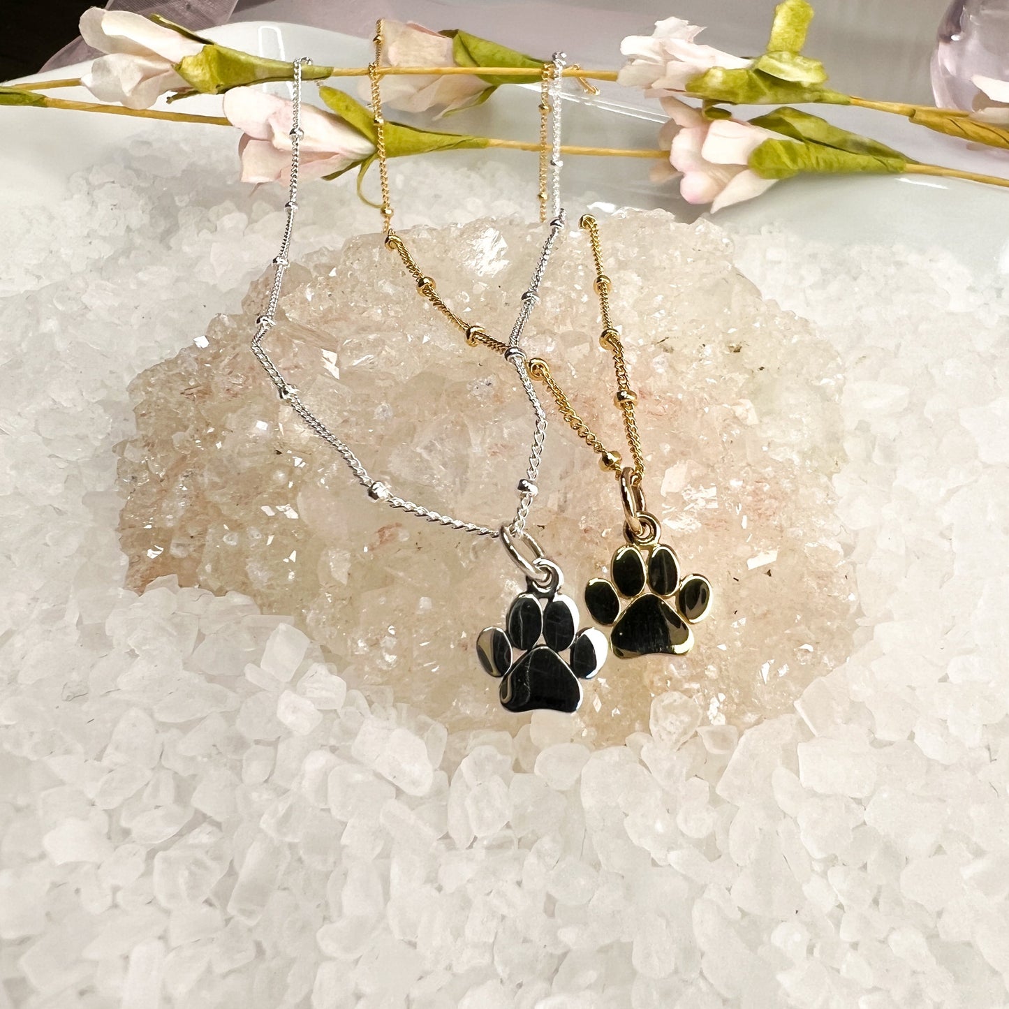 Dog & Cat Mom Paw Charm Necklace