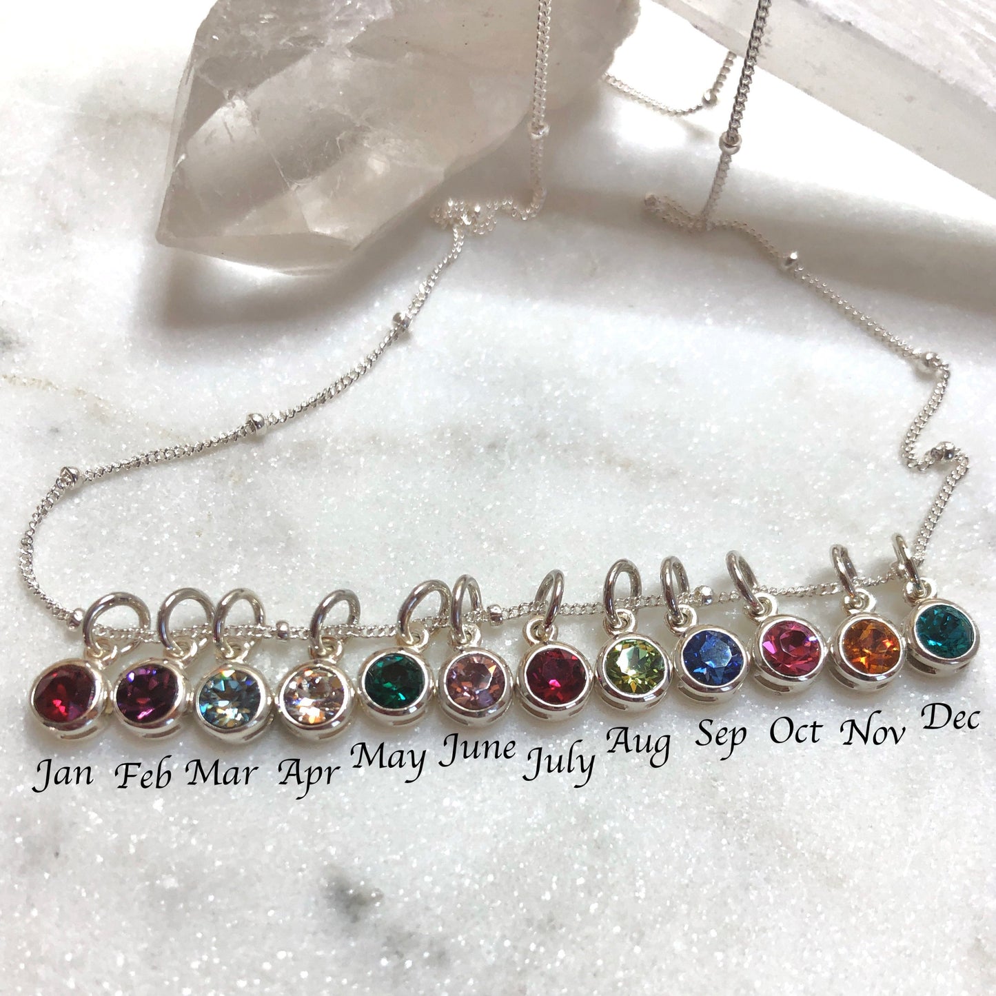 Birthstone charms