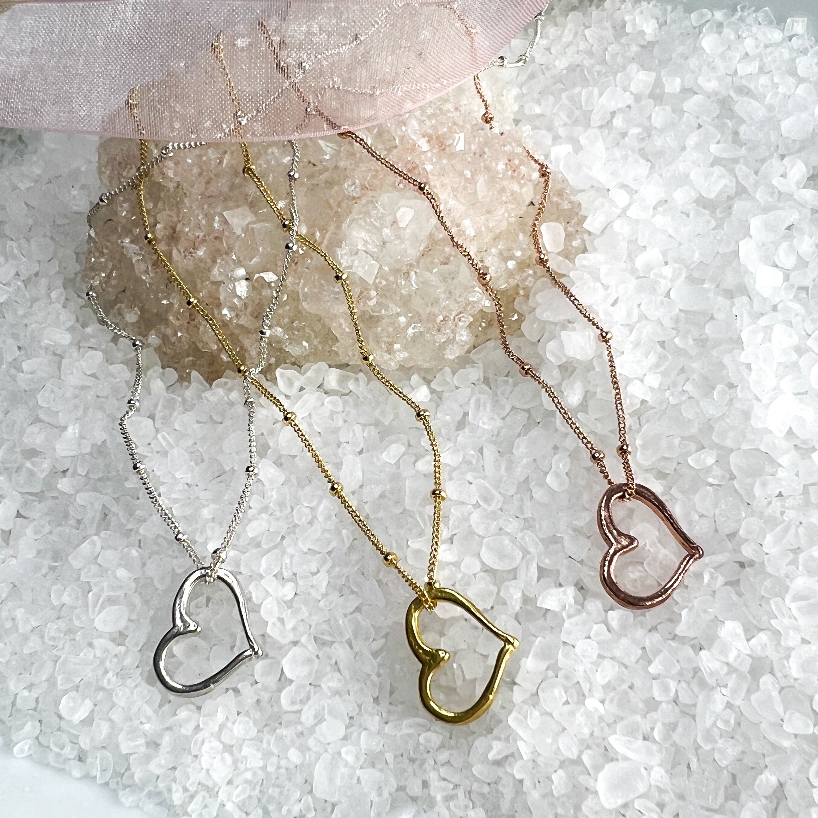 Floating Heart Necklace – Becket and Quill