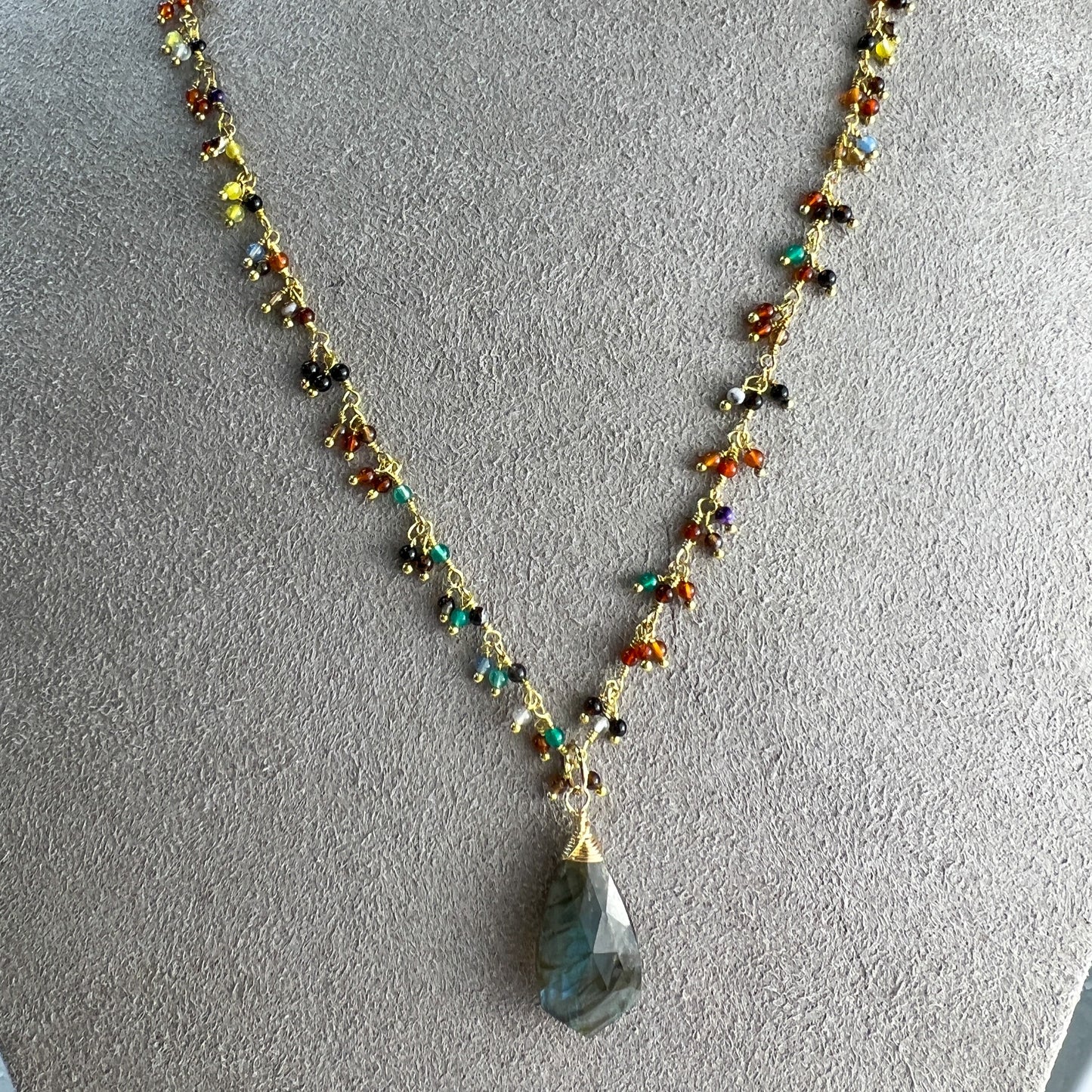 Labradorite Gemstone Pendant Necklace