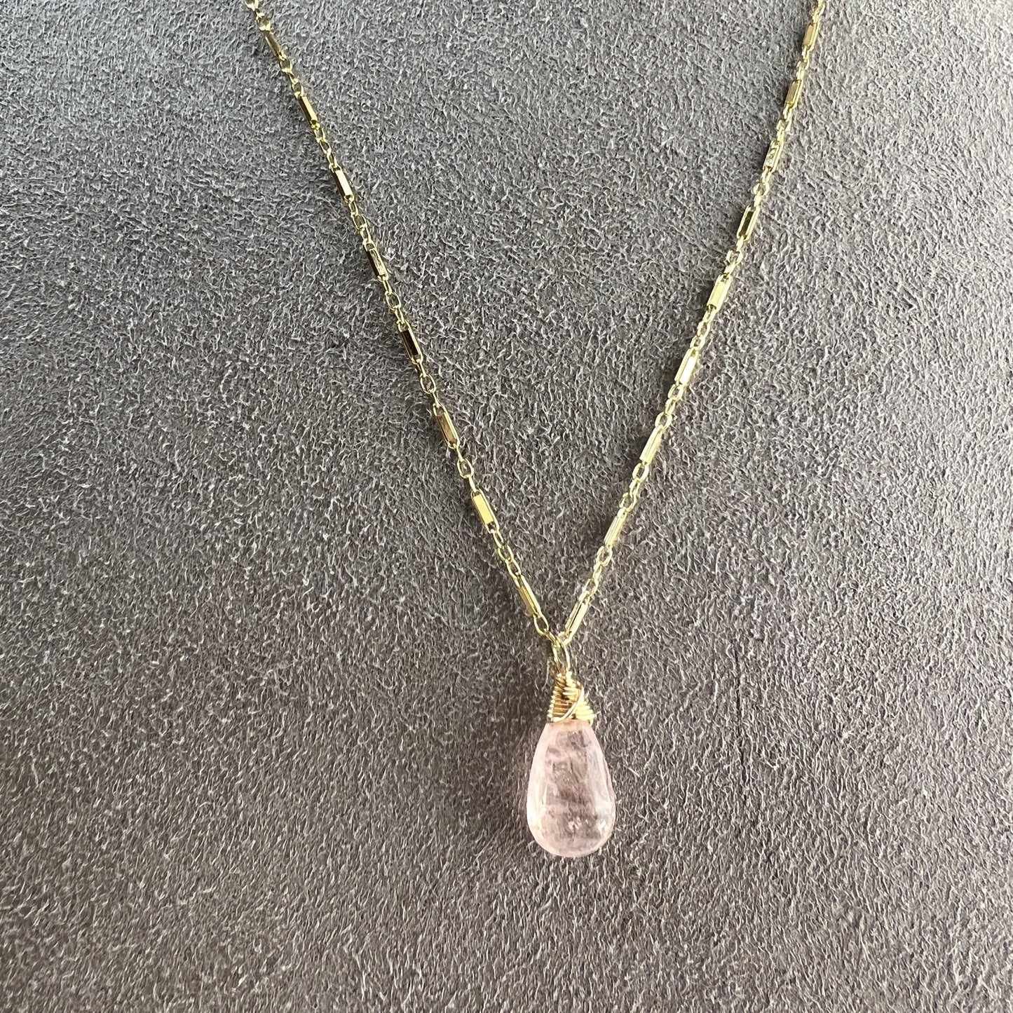 Morganite Briolette Necklace