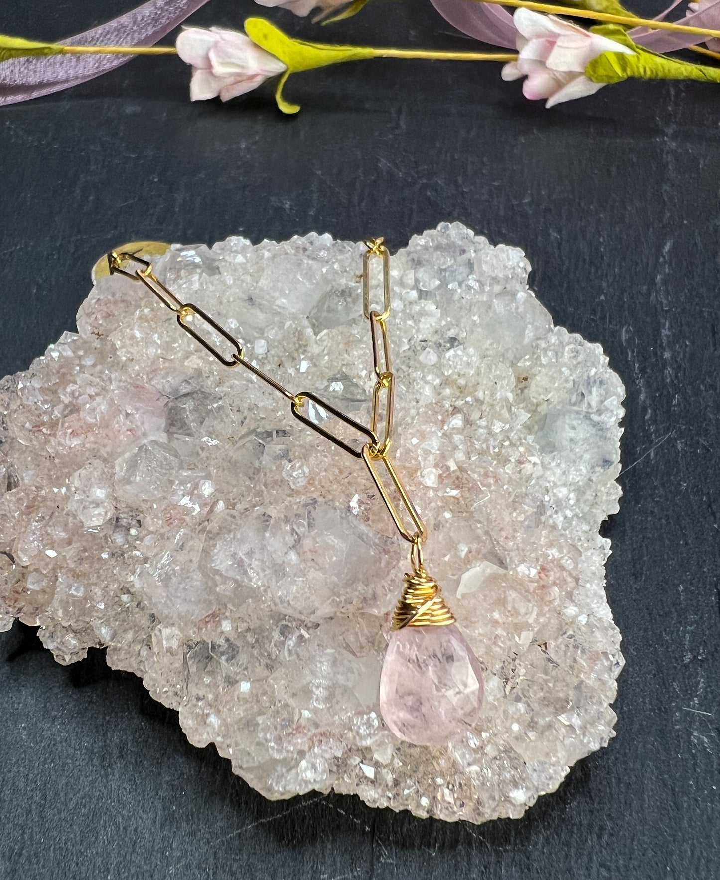 Morganite Link Bracelet